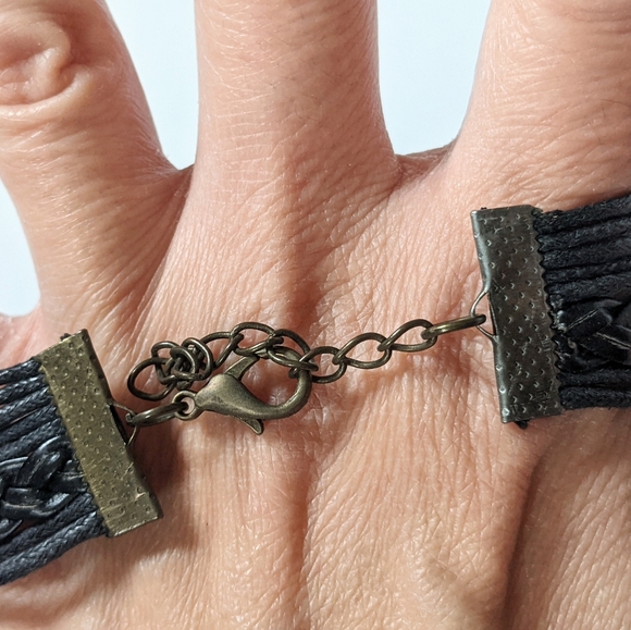 Ashley Bridget Black Multi-strand Cord Bracelet NWT - Picture 2 of 3